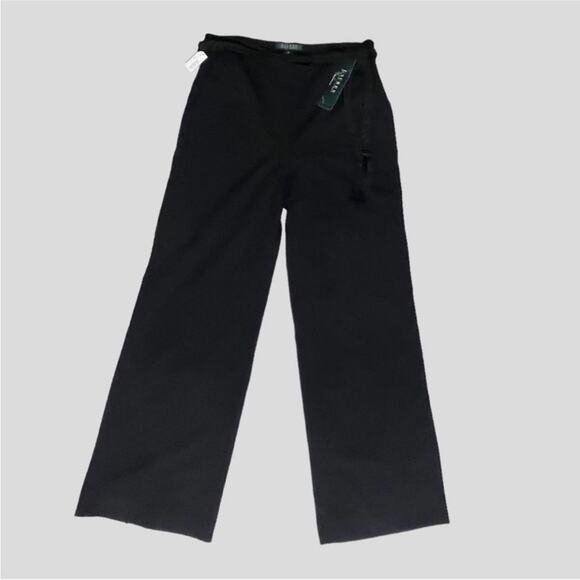 NEW Lauren Ralph Lauren black wide leg trouser dress pants - Picture 3 of 8